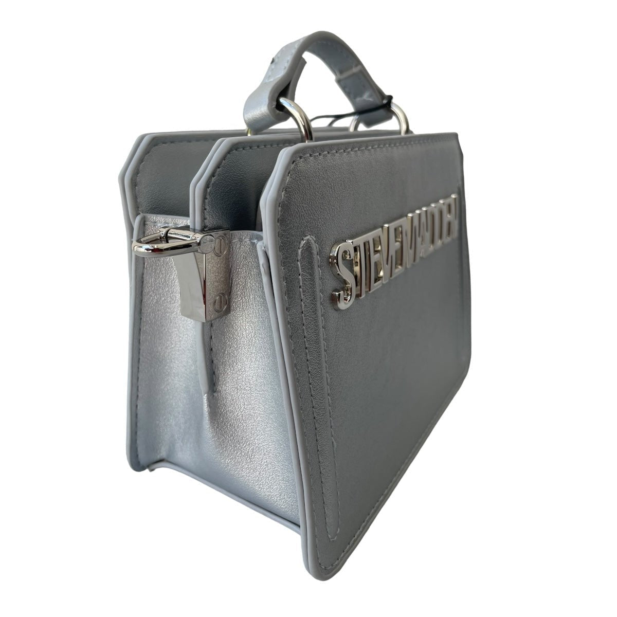 Steve Madden Bolsa Bevelymm Mini Plata Metallic