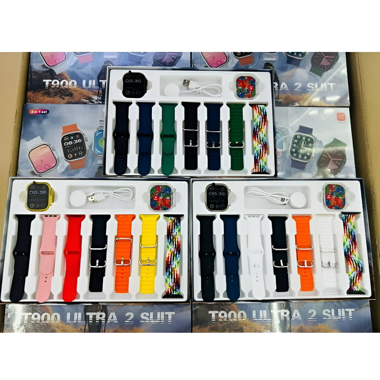 T900 Ultra 2 Suit 9 en 1 (1 Reloj Apple Watch Ultra + 7 Correas y 1 Funda)