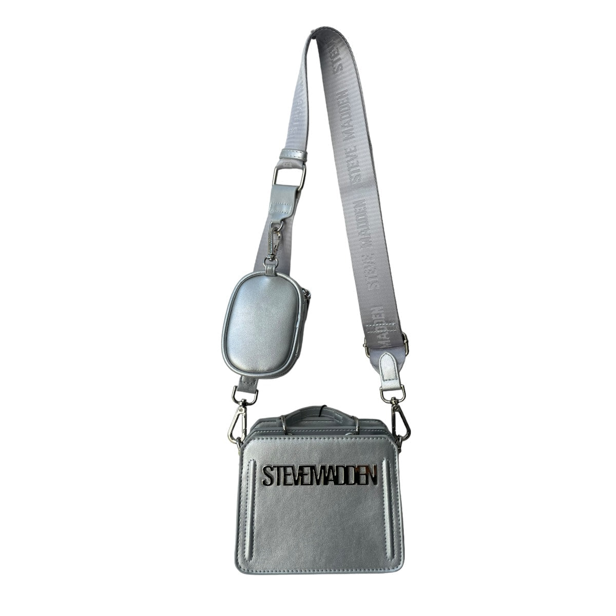 Steve Madden Bolsa Bevelymm Mini Plata Metallic