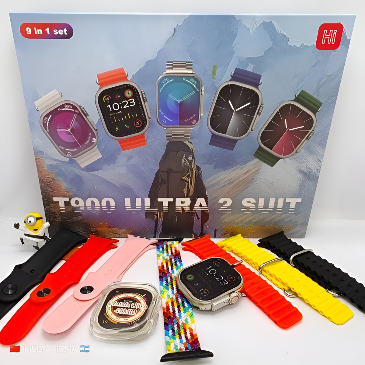 T900 Ultra 2 Suit 9 en 1 (1 Reloj Apple Watch Ultra + 7 Correas y 1 Funda)