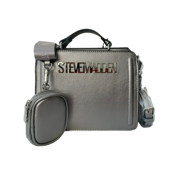 Steve Madden Bolsa Bevelymm Mini Plata Metallic