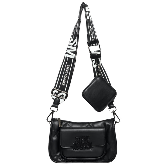 Steve Madden BGIO Bolso Satchel Negro  DT622380